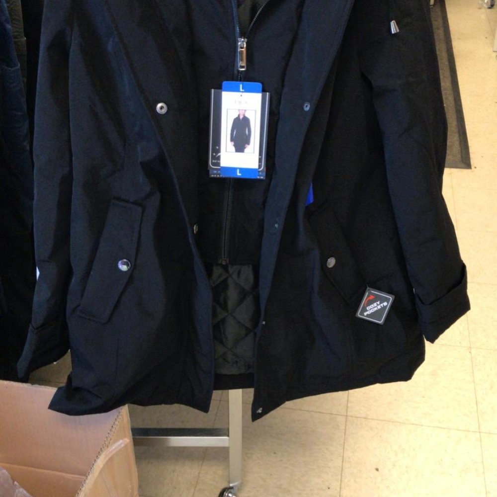 HFX Womens Rain Jacket Coat Black Hooded Jacket - Picture 3 of 5